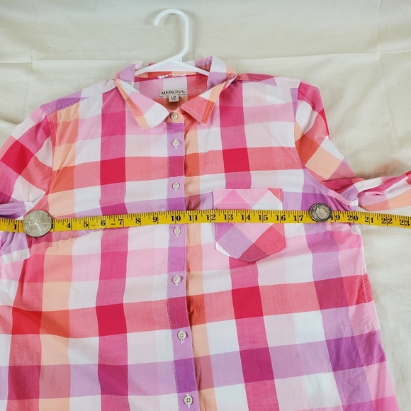 Merona Womens Button Down Shirt Sz Large - Picture 5 of 6